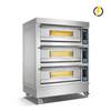 Room Temp.~400℃ 3 layers 6 trays Electric Stainless Steel Door Oven Deck Oven Steam Control