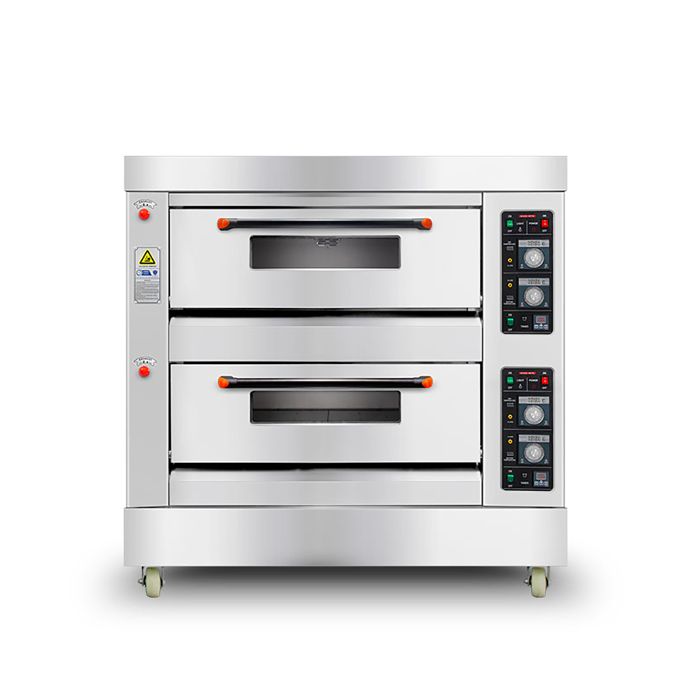 1310*850*1400mm 2-Deck 4-Tray Gas Deck Oven