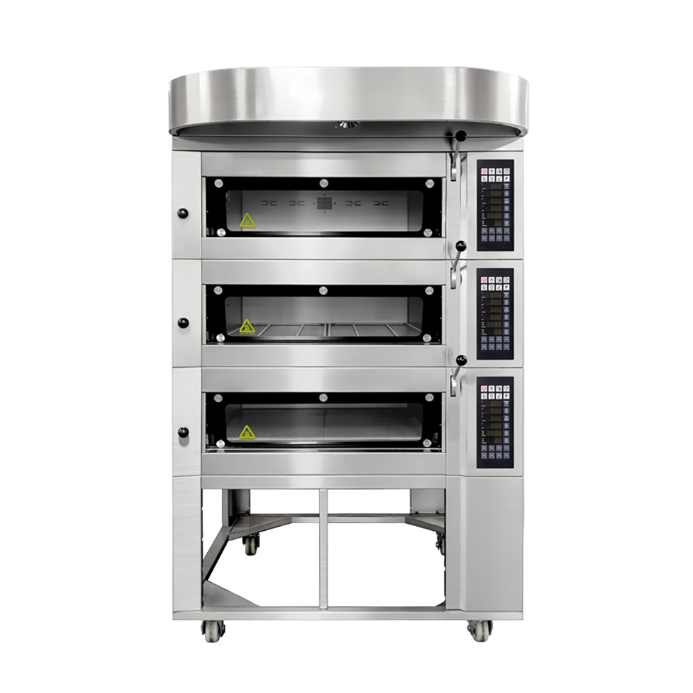 1240*1600*2000mm 3-Deck 6-Tray Electric Deck Oven