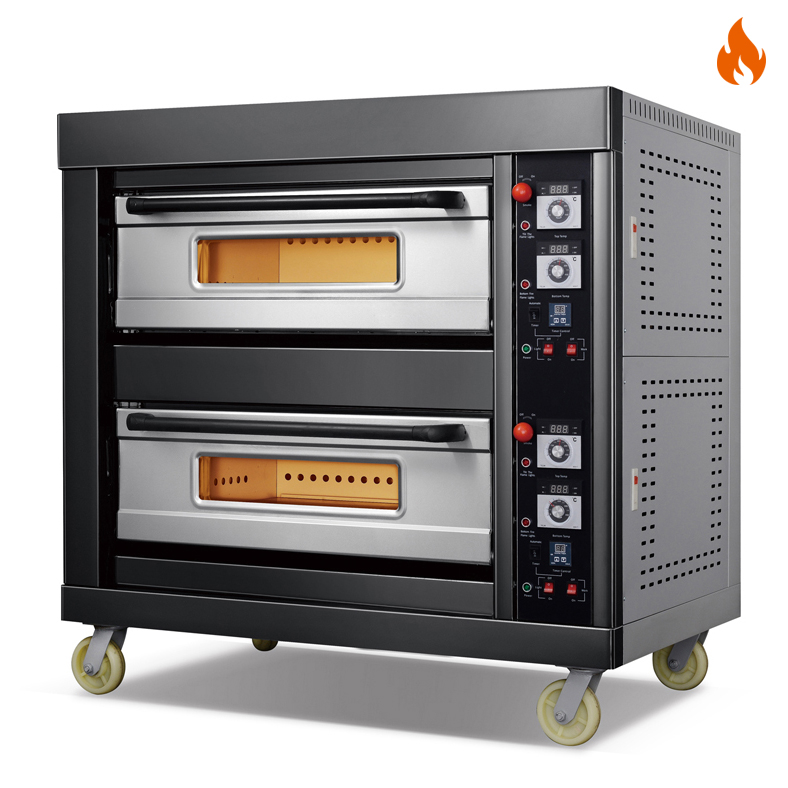 Room Temp.~400℃ 2 layers 4 trays Gas Oven Deck Oven Instrument Control 