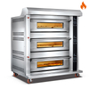 Room Temp.~400℃ 3 layers 6 trays Gas Stainless Steel Door Oven Deck Oven Computer Control