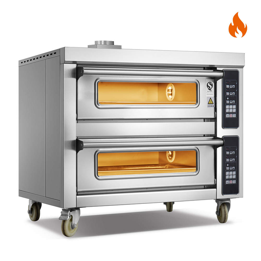 Room Temp.~400℃ 2 layers 2 trays Gas Oven Deck Oven Computer Control
