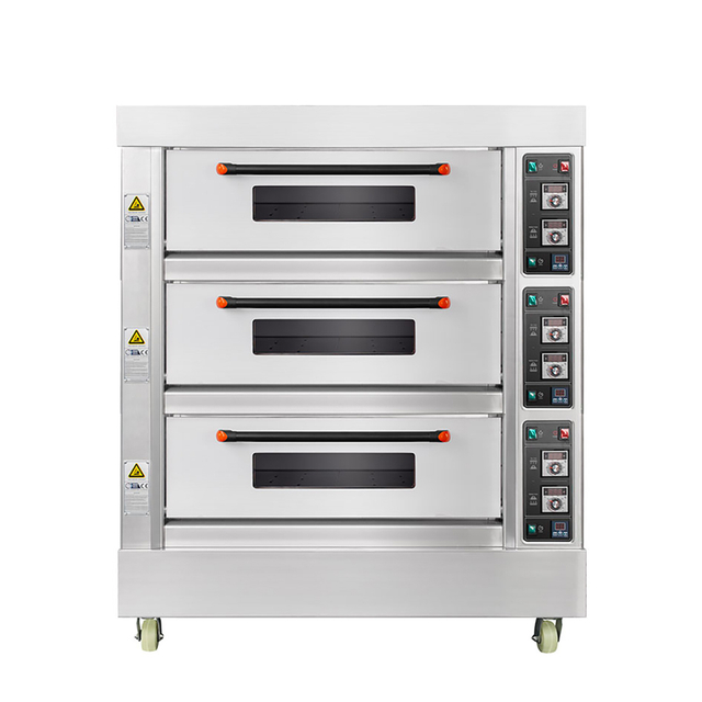 1260*850*1640mm 3-Deck 6-Tray Electric Deck Oven