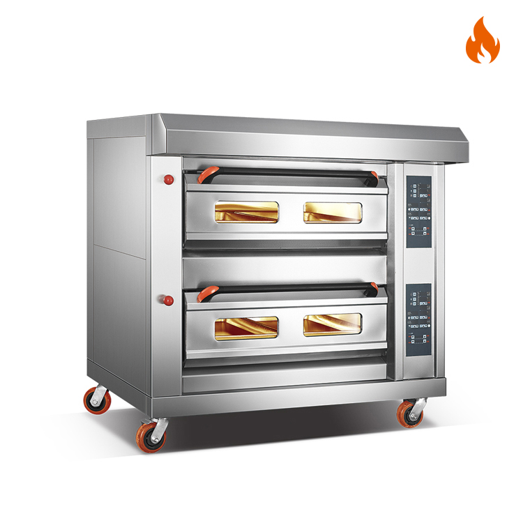 Room Temp.~400℃ 2 layers 4 trays Gas Oven Deck Oven Computer Control