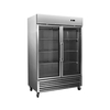 1310L/2 Doors/-22℃ to -18℃ Upright Freezer Glass Door Commercial Refrigeration