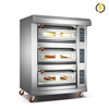 Room Temp.~400℃ 3 layers 6 trays Electric Oven Deck Oven Computer Control