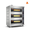 Room Temp.~400℃ 3 layers 6 trays Gas Tempered Glass Door Deck Oven Instrument Control