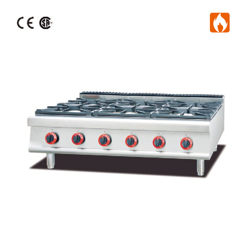 Counter Top Gas Range With 6-Burner