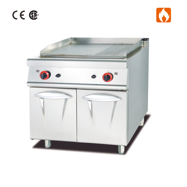 Gas Griddle with Cabinet(1/3 Grooved)