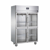900L/4Doors/2~ 8°C Upright Glass Door Chiller Commercial Refrigeration