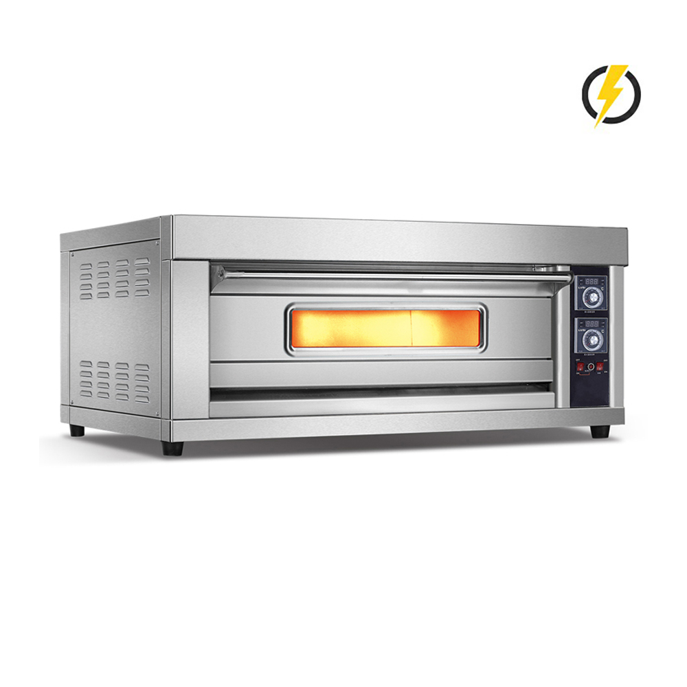 Room Temp.~400℃ 1 layer 2 trays Electric Oven Stainless Steel Door Deck Oven Instrument Control 