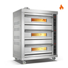 Room Temp.~350℃/400℃ 3 layers 3 trays Gas Oven Deck Oven Knob Control / Instrument Control 